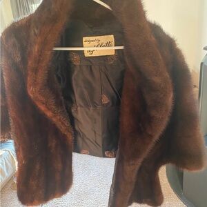 A.J. Blatte mink shawl